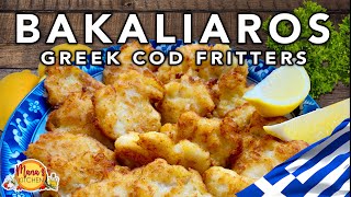 BAKALIAROS SKORDALIA  Cod Fritters with Garlic Potato Dip Recipe [upl. by Nnybor]