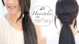 Easy everyday hairstyles with ponytails [upl. by Darmit587]