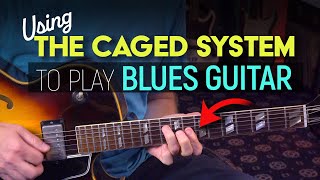 Use chord shapes from The CAGED System to play solo Blues guitar  Blues guitar lesson  EP578 [upl. by Eniale]