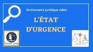 ÉTAT DURGENCE en droit français 🔤 [upl. by Lat360]