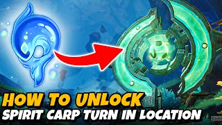 How to Unlock Spirit Carp Turn In Location  Genshin Impact 44 [upl. by Zetrac]