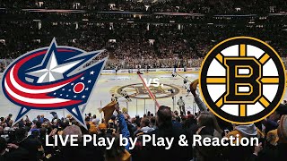 Columbus Blue Jackets vs Boston Bruins LIVE Play by Play amp Reaction [upl. by Pyle678]