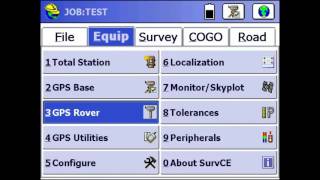 Carlson SurvCE Tutorial Setting up an S321 Base with an S320 Rover [upl. by Gnoz]