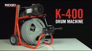 RIDGID K400 Drum Machine [upl. by Adnouqal]