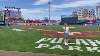 Worcester WooSox National Anthem 41724 [upl. by Foss]