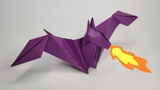 Origami SERIOUS DRAGON  How to make a paper dragons [upl. by Martelli97]