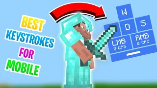 BEST KEYSTROKES FOR MOBILE  KeyStrokes Mod Minecraft Pocket Edition [upl. by Llenra]