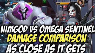 Nimrod Vs Omega Sentinel Damage Comparison  Cannot Be Closer Than This  Marvel Contest Of Champion [upl. by Scheck80]