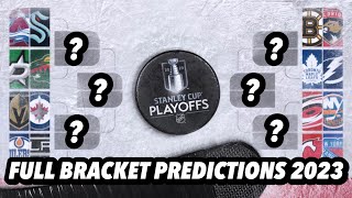 2023 NHL Stanley Cup Playoffs FULL BRACKET Predictions [upl. by Anyt]