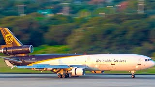 UPS MD11 FedEx 767 Sunrise Arrivals Spotting TPA [upl. by Bierman]