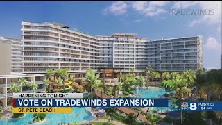 St Pete Beach city commissioners to decide fate of TradeWinds expansion [upl. by Dlorad]