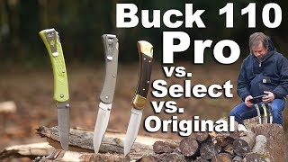 Buck 110 Knife Review New Pro amp Select with clips compared to the original [upl. by Ehling797]