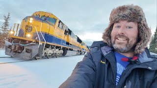 The Aurora Winter Train To Fairbanks ALASKA  12 Hour Snowy Mountains Ride North  Hurricane Gulch [upl. by Sueahccaz]