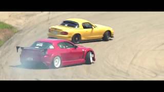 Boinger Mazda Drifting Super D Gridlife and ClubFR  LS Powered RX8 [upl. by Ainattirb]