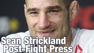 Sean Strickland overcomes 2 year layoff from motorcycle accident  UFC Vegas 12 PostFight [upl. by Shumway]