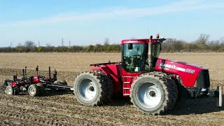 CaseIH Steiger 335 with Unverferth 5 shank Zone Builder ripping bean ground in Central Michigan [upl. by Nyleda422]