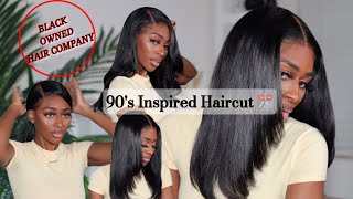 BEST AFFORDABLE WIG FOR BEGINNERS  PRE PLUCKED  PRE BLEACHED  90’s Inspired Layered Haircut ✂️ [upl. by Booze]