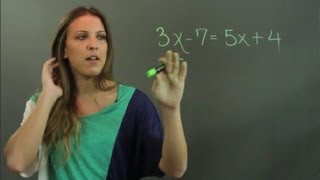 How to Solve Linear Equations With Variables on Both Sides  Linear Algebra Education [upl. by Ennaitak]