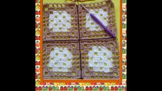 COMO UNIR CUADRADOS A CROCHET PASO A PASO [upl. by Kahcztiy]