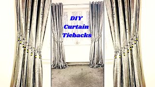 DIY Curtain Tiebacks Using Beads amp Curtain Rings [upl. by Wilhelmina]