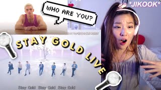 BTS STAY GOLD LIVE  WHO Lauv ft JIMIN amp JUNGKOOK REACTION pausing amp screaming x5000 [upl. by Leafar]