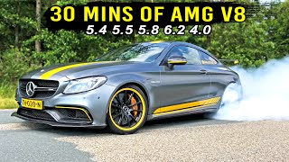 BEST of AMG V8  C63 E63 S63 AMG GT BRABUS Black Series [upl. by Sibella737]