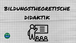 Bildungstheoretische Didaktik  Klafki  Kategoriale Bildung  Didaktische Analyse [upl. by Asyla]