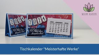 Bastelanleitung Tischkalender quotMeisterhafte Werkequot  Stampin Up Geschenke basteln [upl. by Primavera]