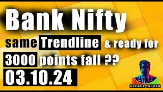 Bank Nifty Fall from same Trendline  Daily Analysis 03 Oct  Best setup for Friday  Secret Trader [upl. by Eelloh]