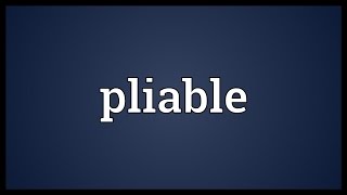 Pliable Meaning [upl. by Atinna404]