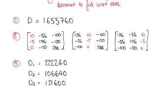 Mesh Analysis Example 2  Solving using Cramers Rule and the Inverse Matrix [upl. by Tann9]