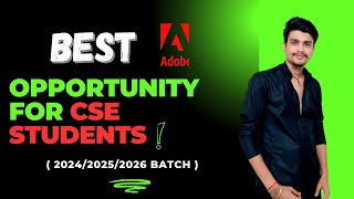 ADOBE Gensolve Best Internship Opportunity for Students  PPO in Adobe Gensolve hiring [upl. by Nitsirhc]