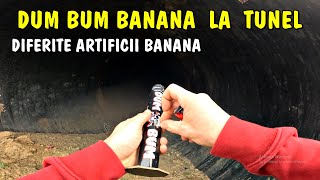 Testez ARTIFICII BANANE la TUNEL  DumBum Banana Thunder Gold Banana Red Banana [upl. by Adai]