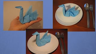 Piegare i Tovaglioli a forma di Cigno How to Fold a towel Swan [upl. by Oiramad52]