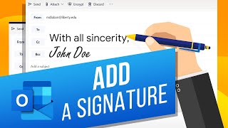 How to Automatically Add a Signature to Messages in Outlook  Add an Image amp Logo to Email Signature [upl. by Oidgime]