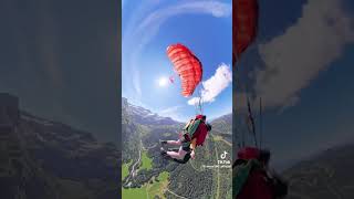 Parashoot flying shortvideos fearing blue sky jumping [upl. by Eylatan]