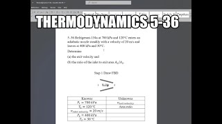 Thermodynamics 536 Refrigerant134a at 700 kPa and 120°C enters an adiabatic nozzle steadily with a [upl. by Ferrell]