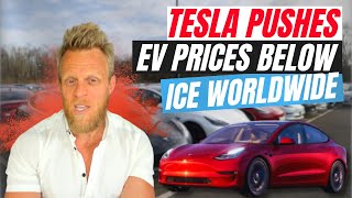 Tesla slashes prices in Germany by 7000  EVs now cheaper than ICE [upl. by Onateyac578]