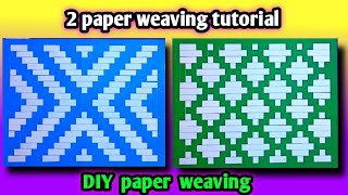 this simple paper weaving craft paper weaving tutorial weaving with paper strips paper mat [upl. by Guerin678]