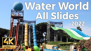 Water World 2022 Costa Brava Spain  All WaterSlides [upl. by Faunie]