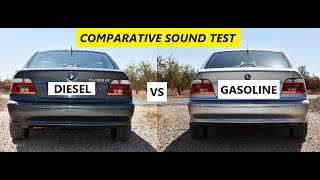 BMW E39 Comparative Sound Test Gasoline vs Diesel [upl. by Urdna]