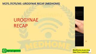 Theory Course  Urogyn Module Topics amp Study Sources amp Recalls [upl. by Oknuj]