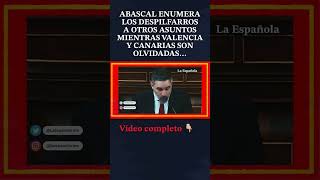 Abascal enumera los despilfarros para otras causas por su narcisismo pero se olvida de Valencia [upl. by Aihsenod740]