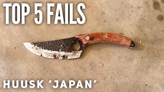 TOP 5 HUUSK Knife FAILS [upl. by Essirahs672]