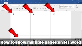 How to view multiple pages in Ms word [upl. by Pallaton]