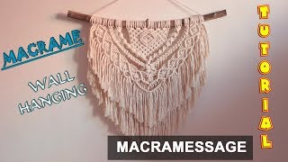 Macrame wall hanging Tutorial  Easy DIY for Macrame Beginners [upl. by Arreik]