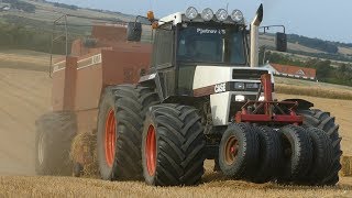 Case 2294 Baling Big Bales w Hesston 4900 Baler  PURE SOUND  Harvest 2018  DK Agri [upl. by Sayres925]