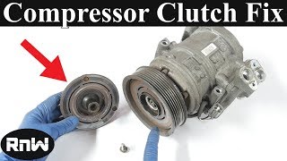 How to Remove and Replace an AC Compressor Clutch and Bearing  Quick Version [upl. by Oric]