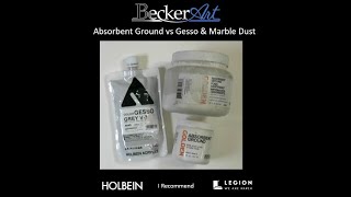 BeckerArt DIY Howto Absorbent Ground vs Gesso and Marble Dust [upl. by Knowland]