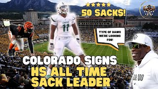 HS All Time Sack Leader Signs To Coach Prime And Colorado Buffs Brandon DavisSwain Film Review [upl. by Katherine296]